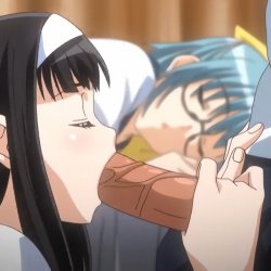 Woke Her Friend Up So She Joined In | cartoon hentai blowjob sex cumshot facial threesome