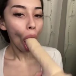 Dildo blowjob