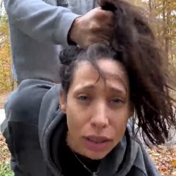 Submissive Fucktoy Facefuck and Facial outdoors