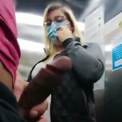 Flashing dick in the elevator