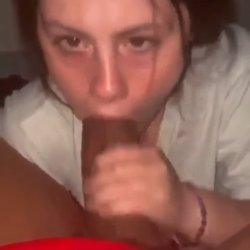 Cute teenie deepthroats BBC