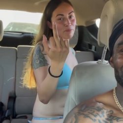 hot latina takes pleasure in car being fucked by a bbc