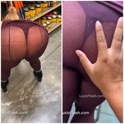 Somebody's Mom With See-through Leggings Don't Mind Being Touched a Lil