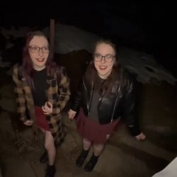 Two lesbian hoes trying a stranger bwc together then promise he'll pull out then still nut in her