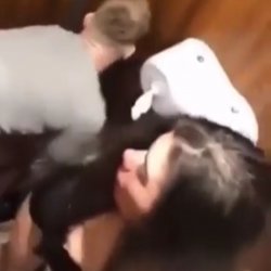 dude caught fucking his girlfriend in public bathroom