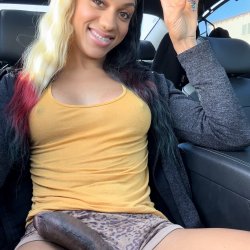 Juicy Fat BBC Trans Showing Off Her Big Dick 😍😋 (Black Tgirl, Stroking, Blowjob, Cumshot)