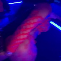 C tier Rapper BBL warrior Erica banks shaking her chunky butt at a strip club