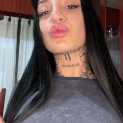 It starts with my tongue and ends up falling down to my tits