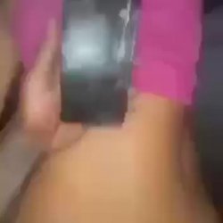 Cheating thot answers phone while dick in her belly