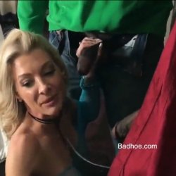 White milf getting destroyed by 2 black man and loves every second of it