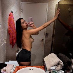 I’m the type of girl that asks you to cum on my tits so I can lick it up