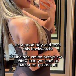 Were you able to read it backwards