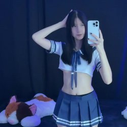 Naughty thoughts, sweet smile