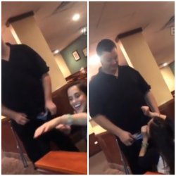 Denny's Waiter Tipped With Blowjob, Cuck Boyfriend Watches
