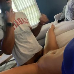 Hot white slut moaning like a little whore taking her man's BBC (1)