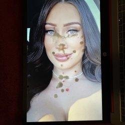 Brand New!!! Pretty face Latina Rubi cock and cum tribute #7 plastered her face and with piss trib