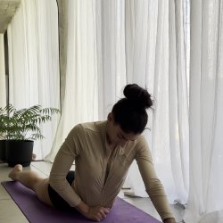 What's your favorite yoga pose to practice in bed?