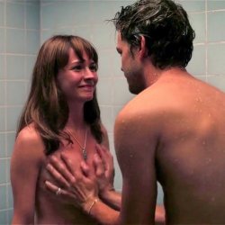 Actress lets lucky actor fondle her wet tits 😍