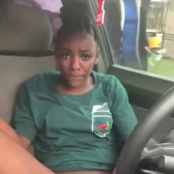 Filli sexy ebony almost got caught masterbating in car