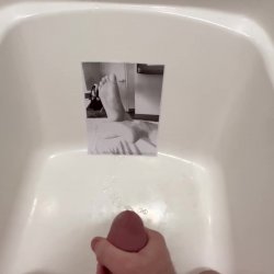 Feet get showered in cum. Feet cum tribute