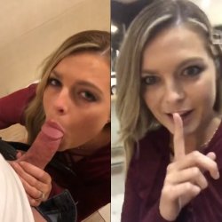 Cum Slut Did Her First Cum Walk | amateur blowjob cumshot public facial outdoor cumwalk