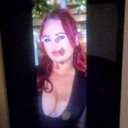 Cum tribute to big tit slut