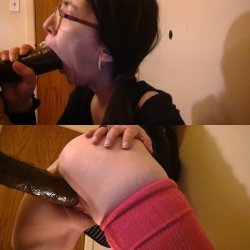 Nerdy Girl Loves Big Black Cock | solo dildo glasses masturbating dirty talk blowjob