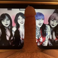 Hot goth girls staring at big cock cock tribute