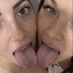 Tongue out