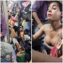 Indian Women Has An Interesting Way of Making Money On Public Train