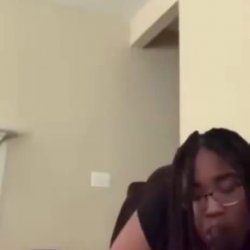 Ebony nerd DickFlash and made her suck dick