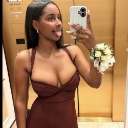 School slut wants her big tits to fall out at prom! (my irl)
