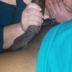 older blonde mature swallows her first ever black nut