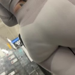 Candid ass spandex