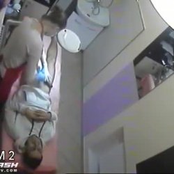 Beautician get a cumshot from waxing and look mad
