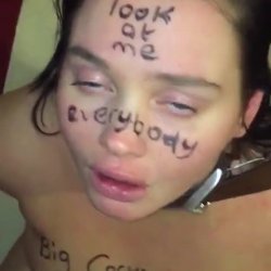 Sucking stupid whore humiliated