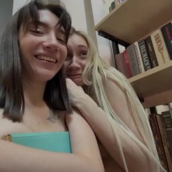 Two Russian exhibitionists caught in the library 📚