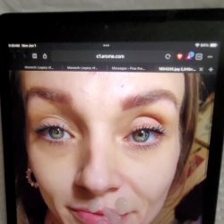 Slutty blonde gets more cum (cum tribute)