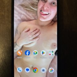 Cuck wanted to see his whore on my lock screen....