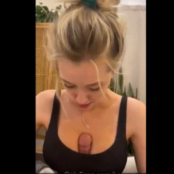 Sports bra titfuck by blonde girlfriend