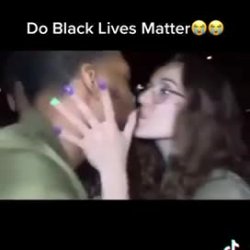 White Girl Kisses Alpha Black Man as beta white boifriend watches and supports