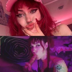 Cock hungry red hair girl keeps sucking after he cums