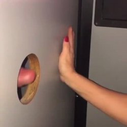 Glory hole cum in mouth