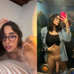 Hung Latina Trans Jerking Her Big Foreskin Dick - Tranny, Trap, Tgirl, Ts, Shemale, Femboy, Sissy